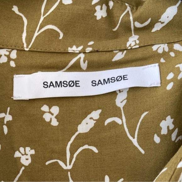 Samsoe Samsoe Camisa Majan Blouse Top NWT in Feuilles Khaki - Picture 5 of 9